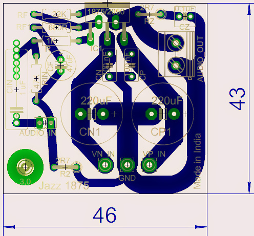 LM1875 / TDA2050 PCB