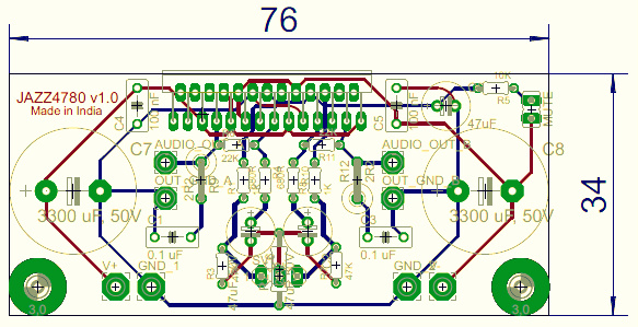 LM4780 PCB skeleton